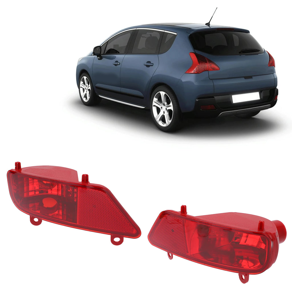 Red Rear Fog Light Assembly Car Accessories Replacement for PEUGEOT 3008 2009‑2016 - Canbus LED Car Light
