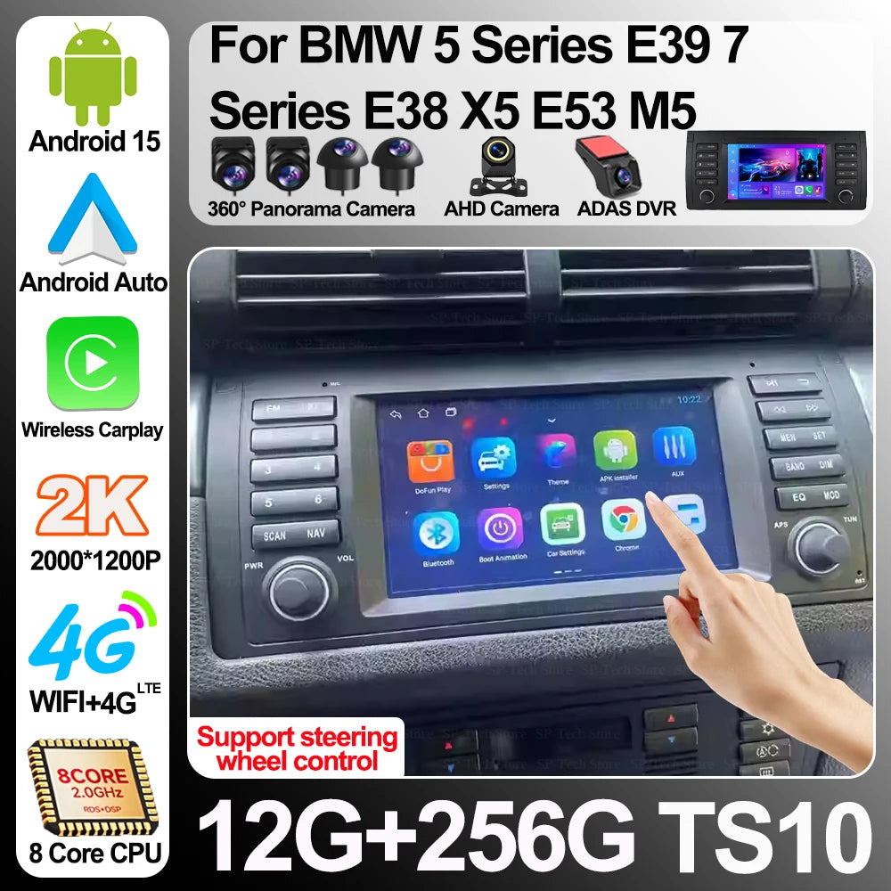 Android 16 For Bmw 5 Series E39 X5 E53 M5 Car Radio Multimedia Video Player Gps navigation | AUTOKITSHOP