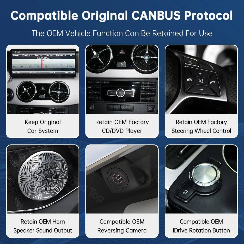 Road Top 12.3''Multimedia Display For Benz GLK 2013-2015 NTG4.5 LHD Touch Screen Wireless  | AUTOKITSHOP