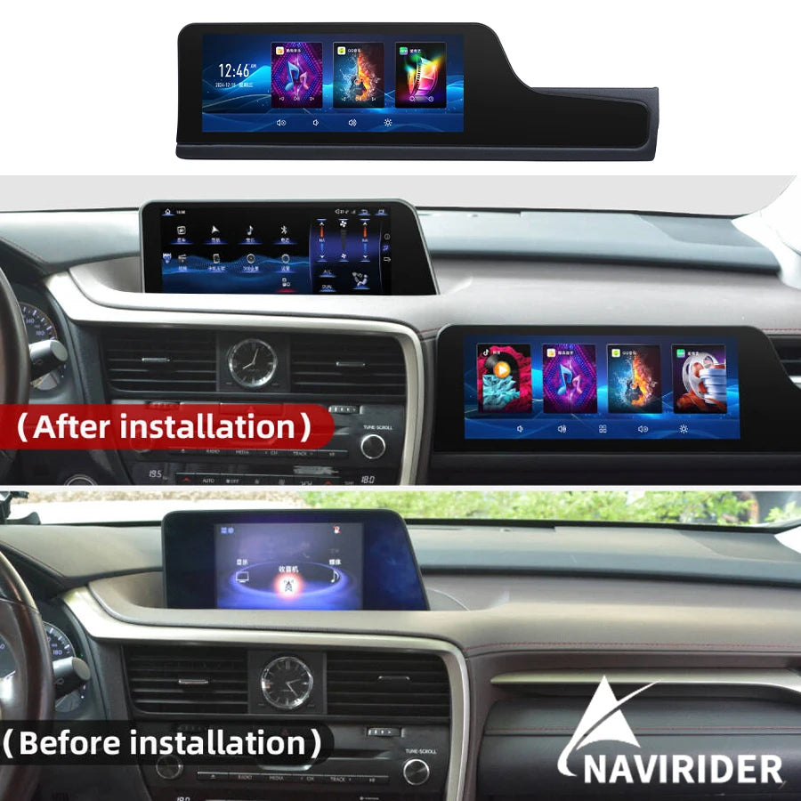 12.3" For Lexus RX RX300 RX350 RX200t Rx450h 2016-2022 Upgraded Copilot Smart Screen Carpl