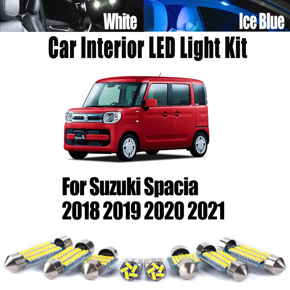 6-Piece LED Interior Light Kit for Suzuki Spacia - Canbus Error-Free Bulbs | AUTOKITSHOP
