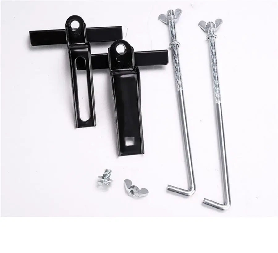 Black Small Size Car Battery Tray + Adjustable Hold down Clamp Bracket Kit 23cm