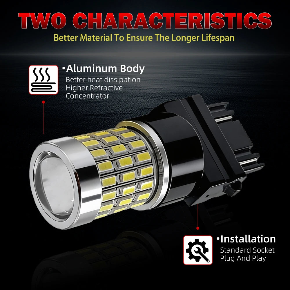 3157 Projector Lens Bulb Canbus LED Daytime Running Light Mini Size 1:1 Design For Jeep Gr