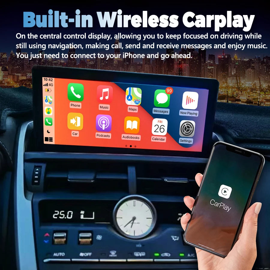 DSP Multimedia Player Stereo10.25'' Android 14 Radio For Lexus NX NX200 NX200T 300h 2018-2