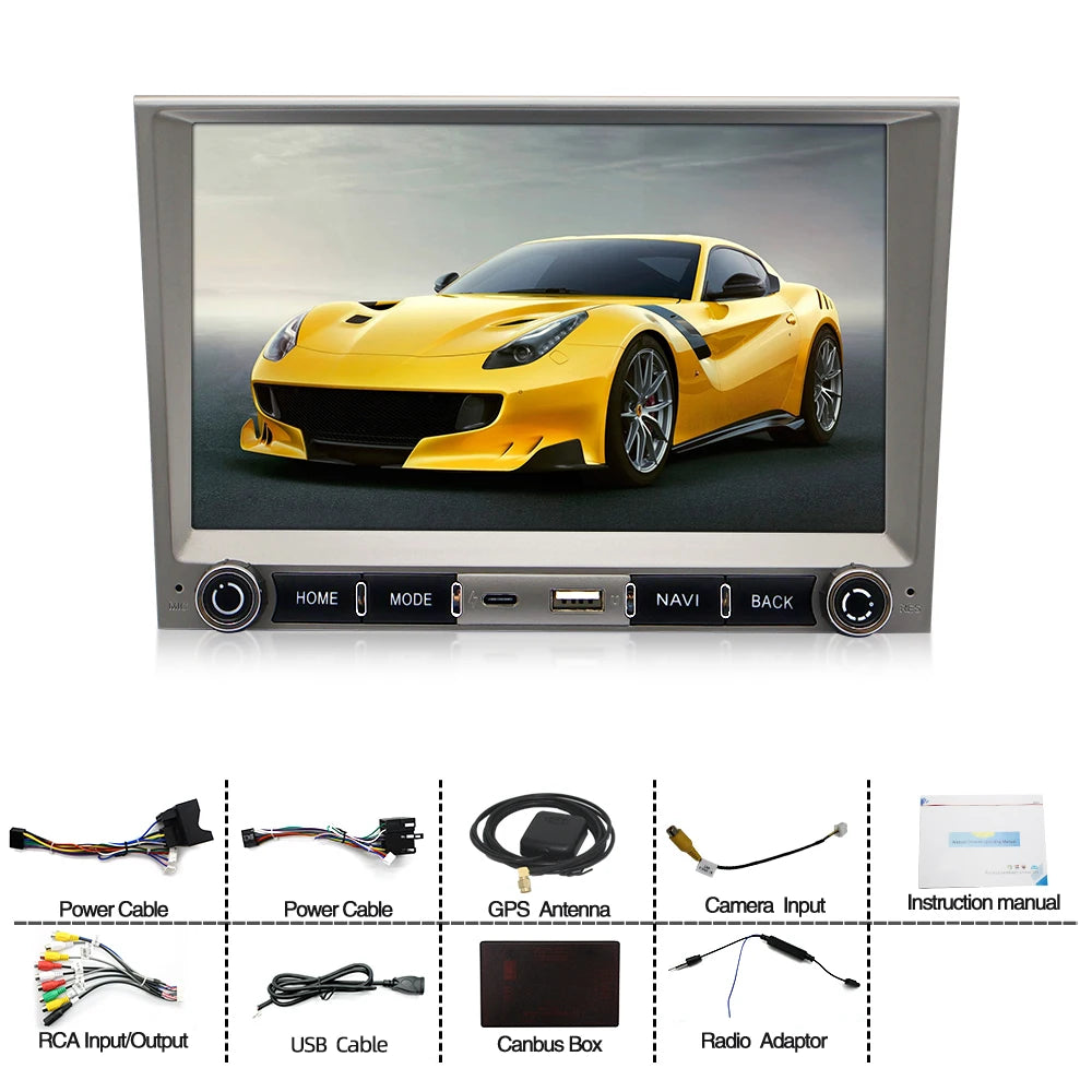 8" Android Car Radio GPS for Porsche Boxster 911 Cayman 2004-2012 - Wireless CarPlay Android Auto Bluetooth Steering Con