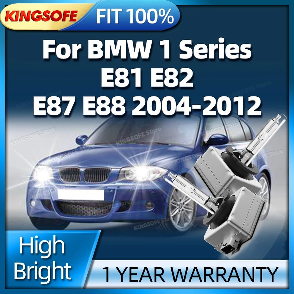 35W 6000K White HID Xenon Headlight High Bright Bulb For BMW 1 Series E81 E82 E87 E88 2004