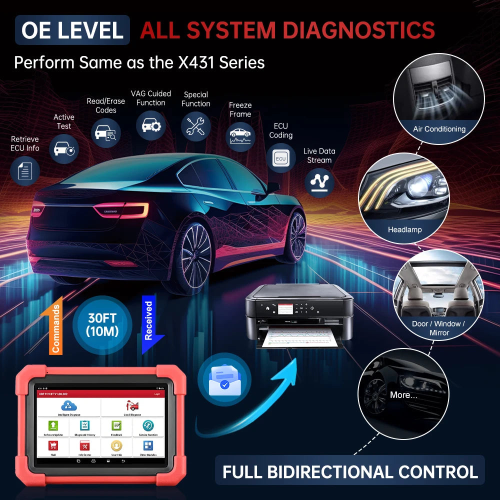 X431 CRP919X LAUNCH BT Car Diagnostic Tool DBScar VII VCI Auto OBD OBD2 Scanner Active Tes | AUTOKITSHOP
