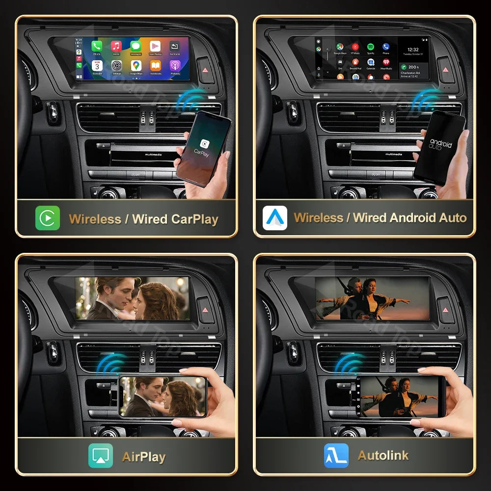 RoadTop CN 12.3 inch For Audi A4 2013-2015 Linux Screen Wireless CarPlay Multimedia Androi