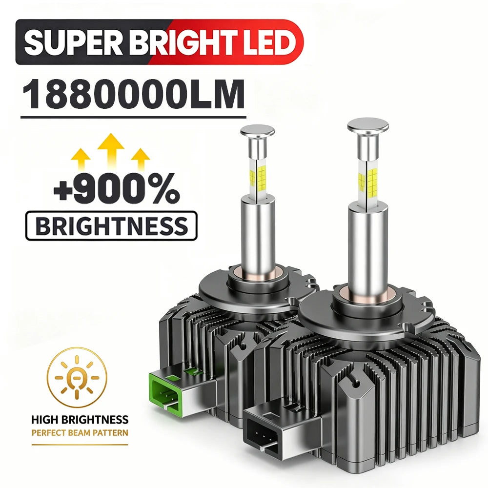 D3S D1S LED Headlights Canbus 1:1 HID D2S D4S D5S D1R D2R D3R D4R Auto Lamp 18800000LM 980
