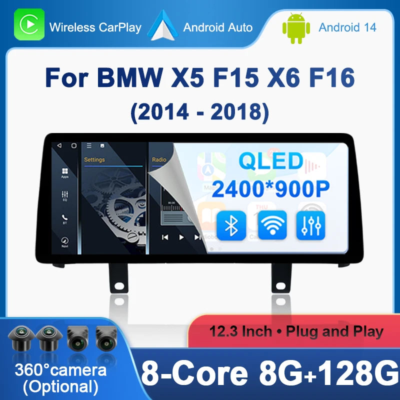 For BMW X5 F15 X6 F16 2014 - 2018 NBT EVO System Car Multimedia Radio Player Right Hand Dr