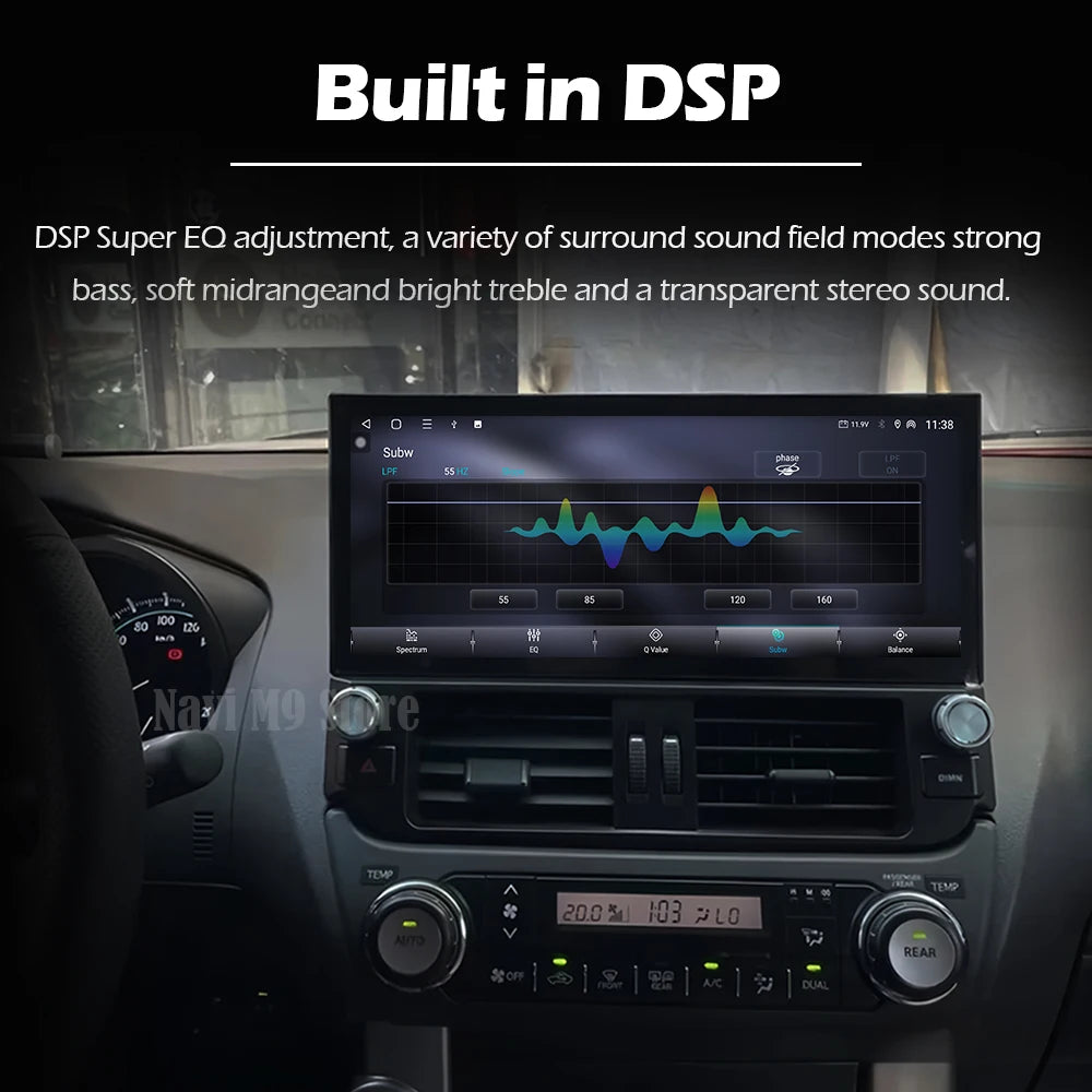 Android 14 Car Radio For Toyota Land Cruiser Prado 150 2010 - 2013 Navigation GPS WIFI BT