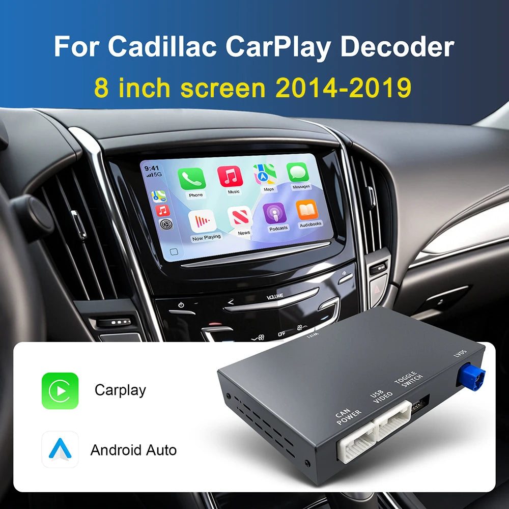 Wireless CarPlay for Cadillac SRX XTS ATS CTS 8 Inch Screen CarPlay Interface OEM Upgrade