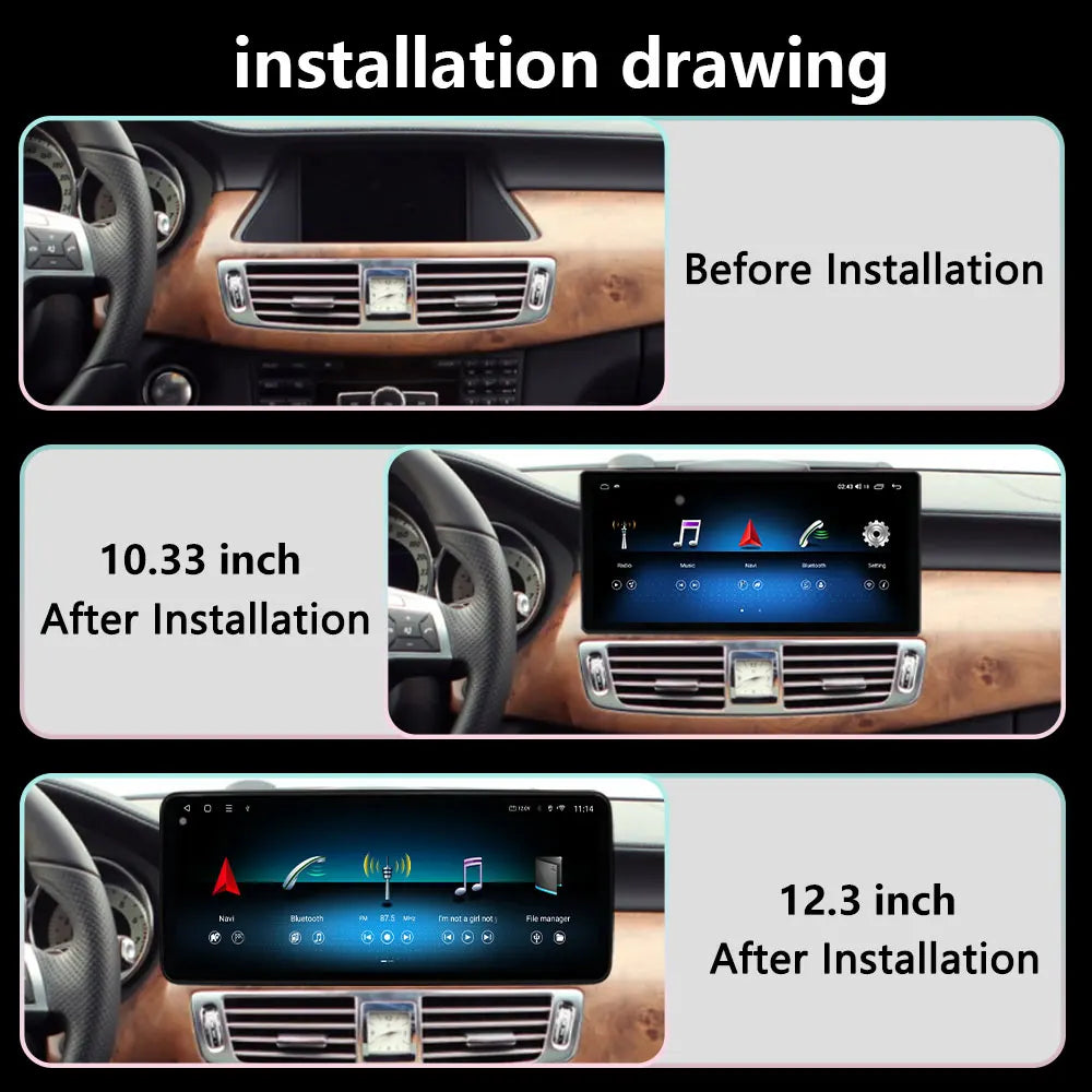Wireless CarPlay Android Auto For Mercedes Benz CLS 2011- 2018 Car Touch Screen Radio Mult