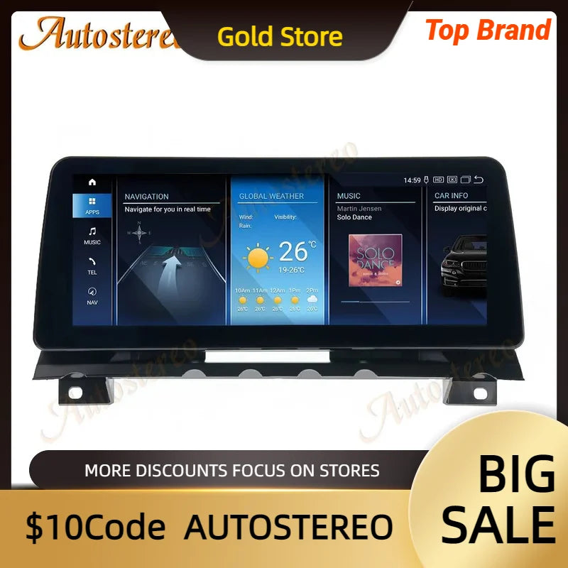 12+256 ID8 Carplay Android 13 For BMW 6 Series F06 6GT F12 F13 M6 Car Multimedia Player GP