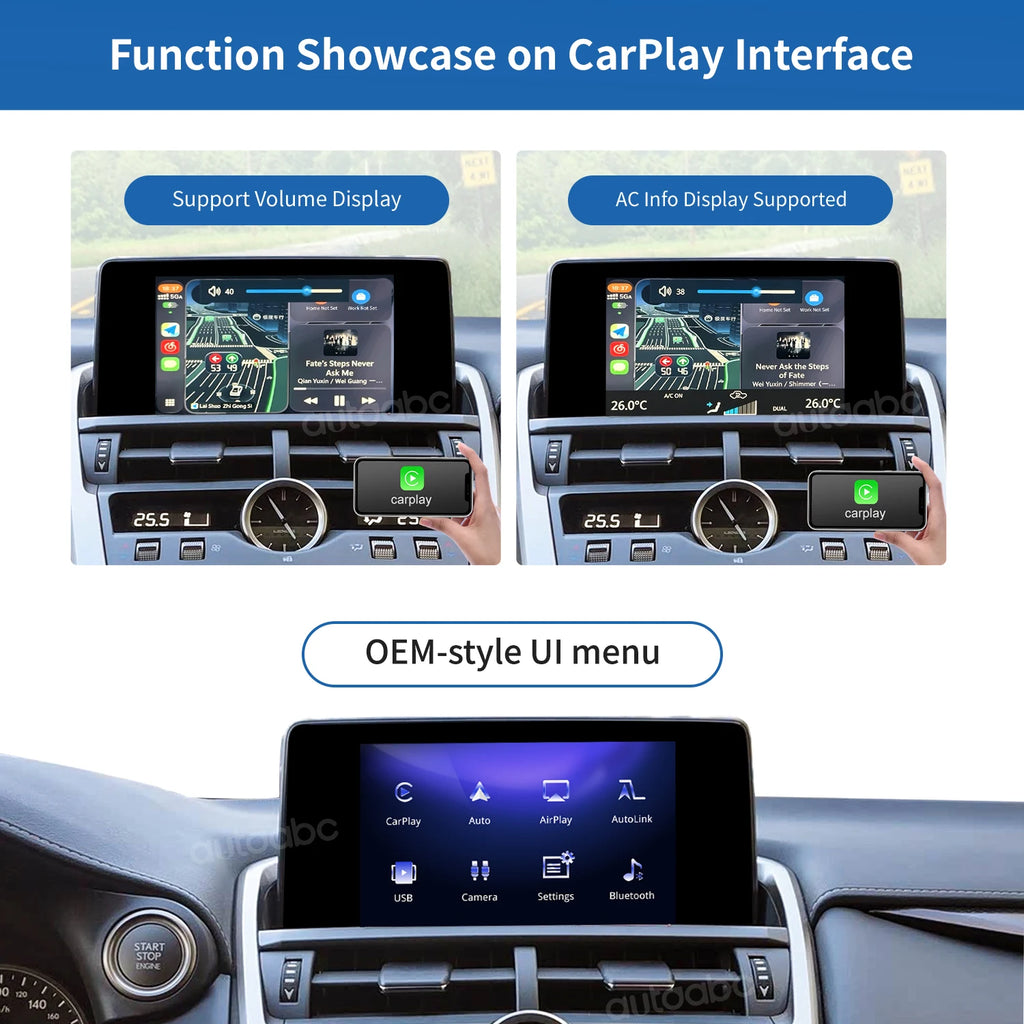 Wireless CarPlay Interface for Lexus with Touchpad NX RX IS ES GS RC CT LS LX LC UX 2018-2 | AUTOKITSHOP