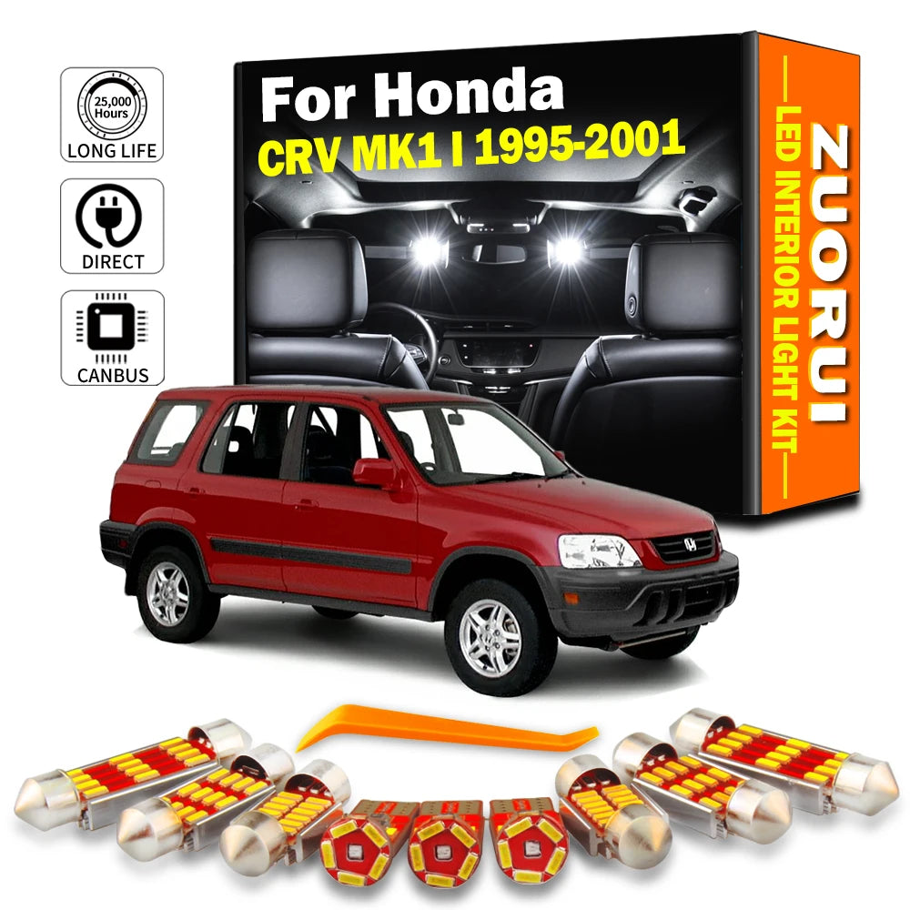 8-Piece LED Interior Light Kit for Honda CR-V CRV MK1 I - Canbus Error-Free Bulbs | AUTOKITSHOP