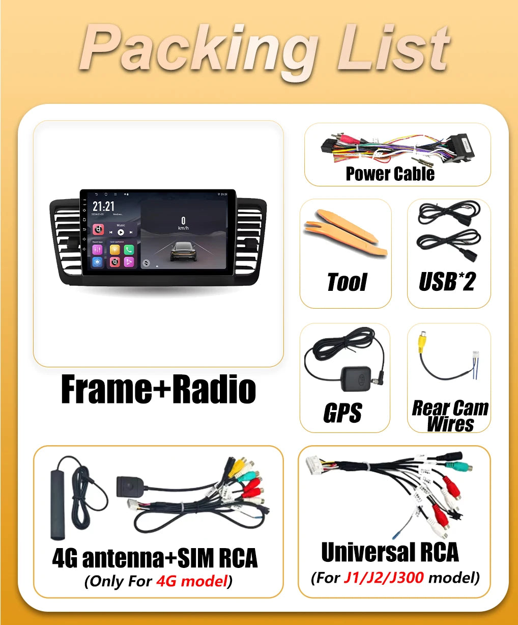 Android 16 Car Radio Carplay For Subaru Outback 3 Legacy 4 2004 2005 2007 2008 2009 GPS Na | AUTOKITSHOP