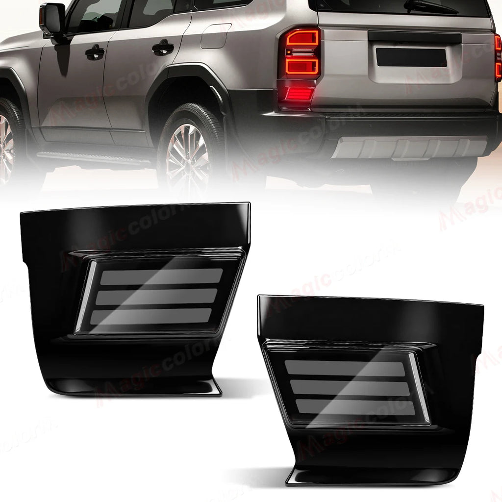 LED Rear Bumper Reflector Lights For Toyota Land Cruiser 250 Prado LC250 2024 2025 Warning | AUTOKITSHOP