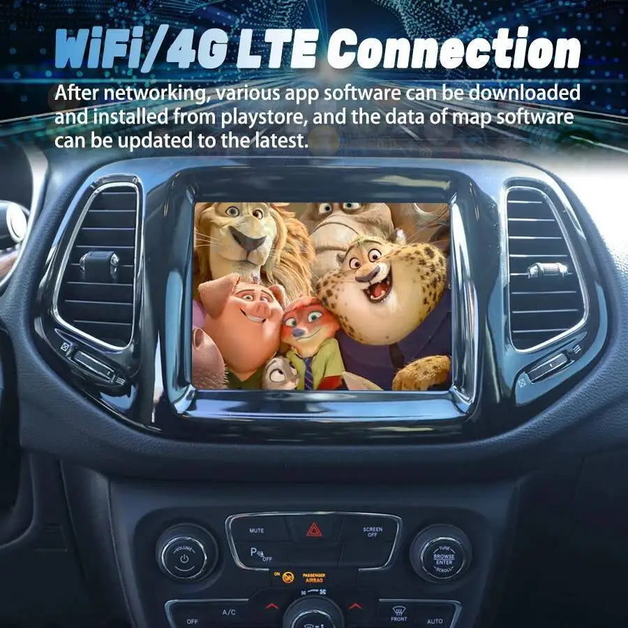 8.4inch Qled Screen Android 15 Multimedia Video Player Navigation For Jeep Compass 2017 20