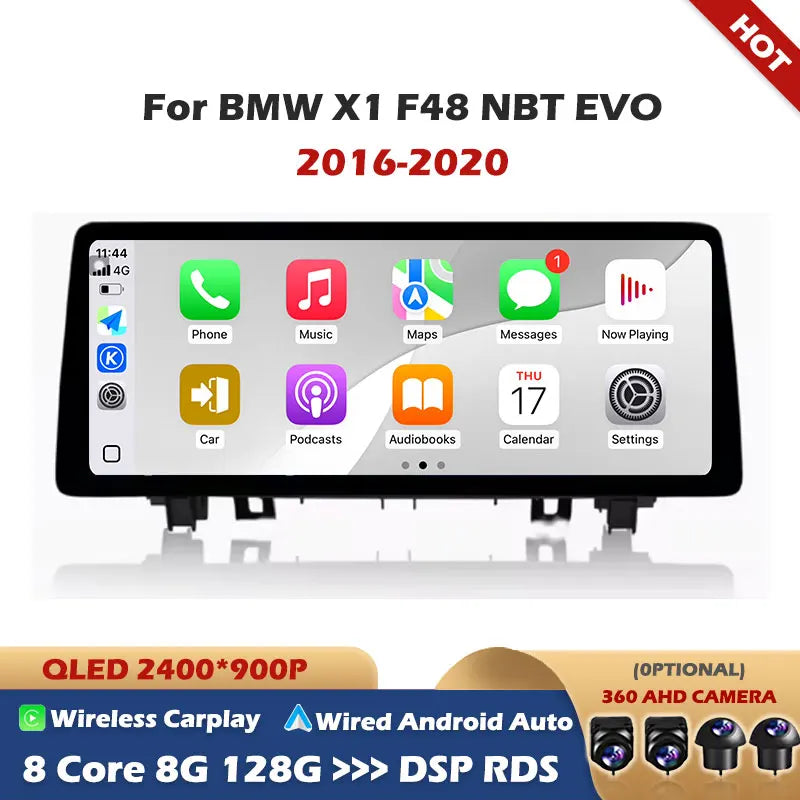 For BMW X1 F48 2016 - 2020 NBT EVO System Car intelligent system Wireless CarPlay DSP Ster