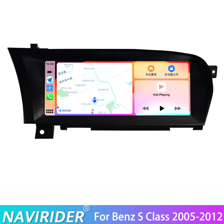 Navi Android 15 10.25'' Qled Screen CarplayFor Benz S Class S250 S280 S320 S350 S400 S500