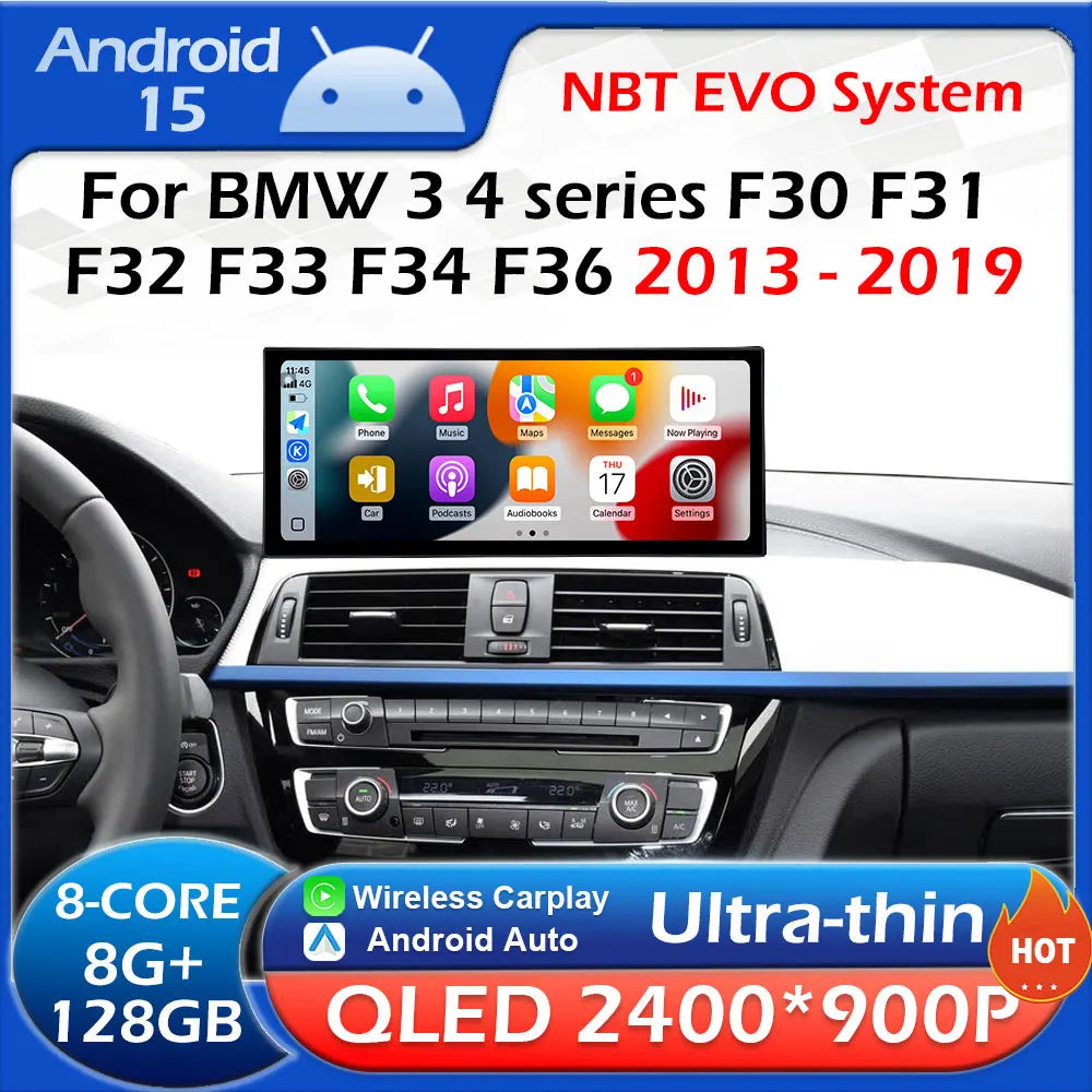 CarPlay 4G Android Auto for BMW 3 / 4 Series F30 F31 F32 F33 F34 F36 2013 - 2019 NBT EVO S | AUTOKITSHOP