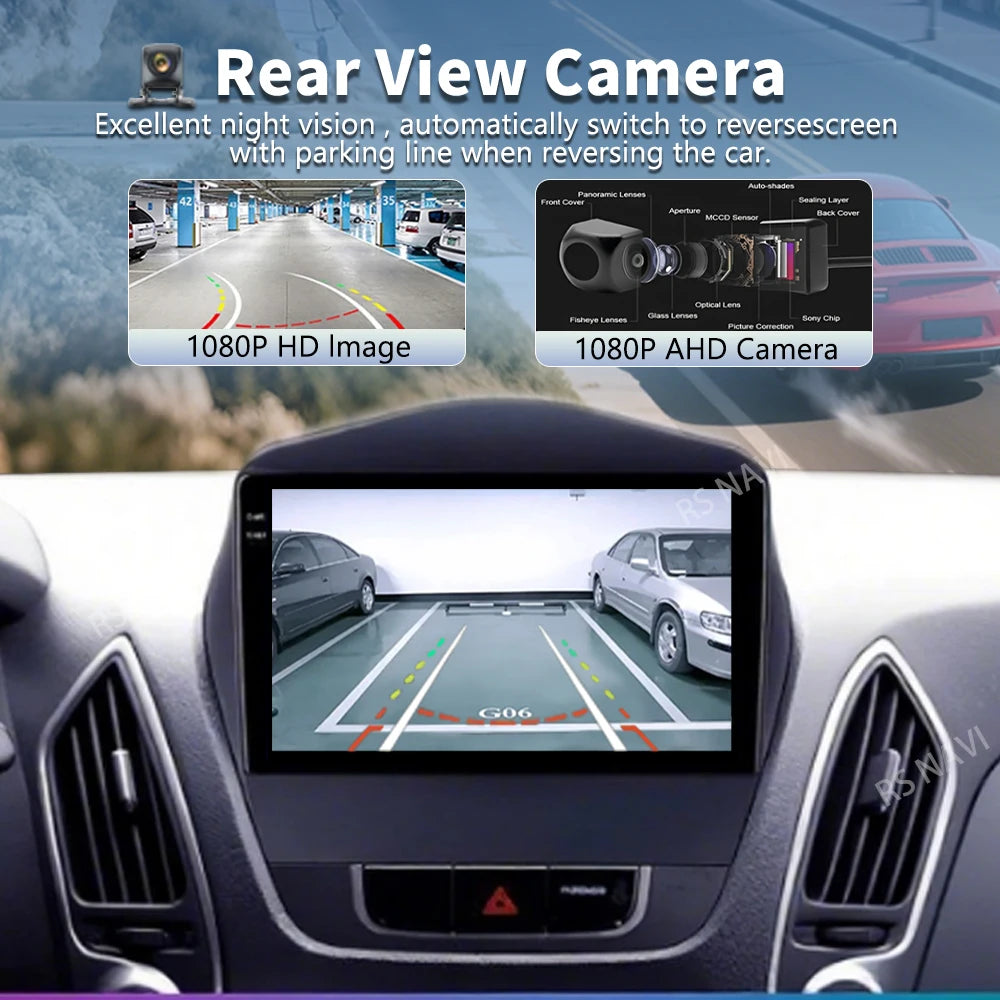 Android 16 For Hyundai Tucson 2 LM IX35 2009 -2015 2K QLED Android Car Radio Multimedia Vi