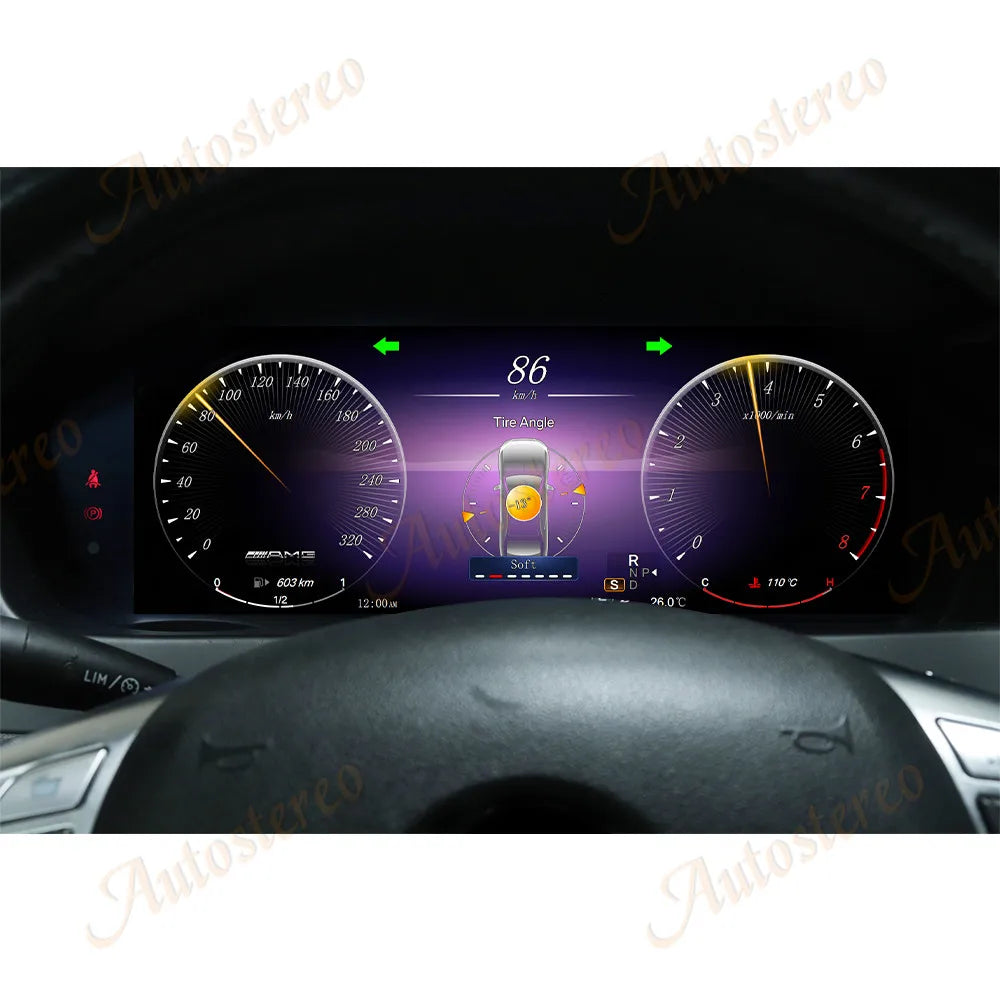 Car Digital Cluster Virtual Cockpit Speed Meter Screen For Mercedes Benz C Class W204 NTG4