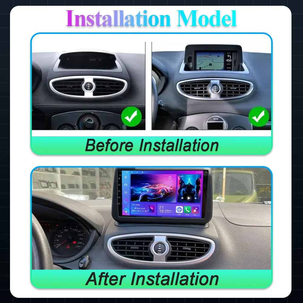 Android 16 For Renault Clio 3 Clio3 2005 2006 2007 2008 2009 - 2014 Carplay Car Radio Mult | AUTOKITSHOP