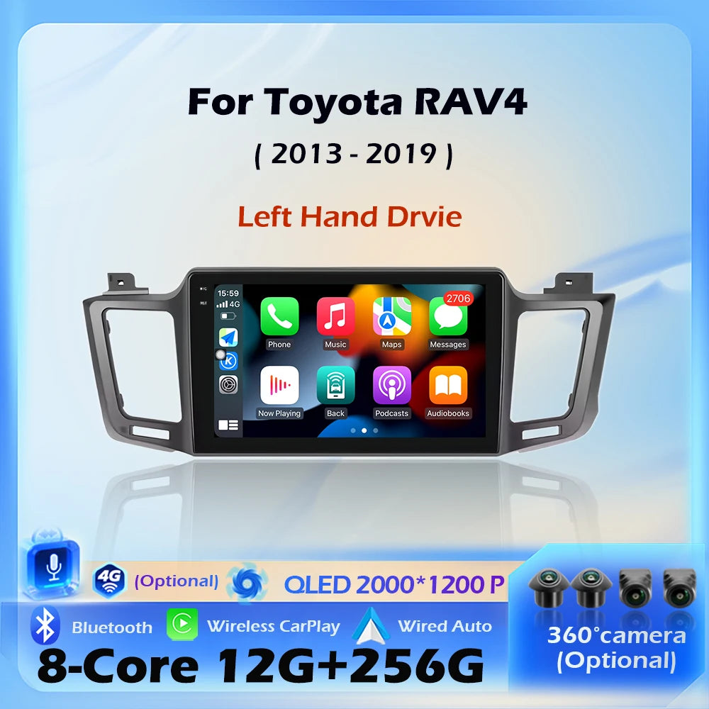 Car Radio For Toyota RAV4 2013 - 2019 Navigation GPS DSP Stereo Multimedia Player BT Carpl
