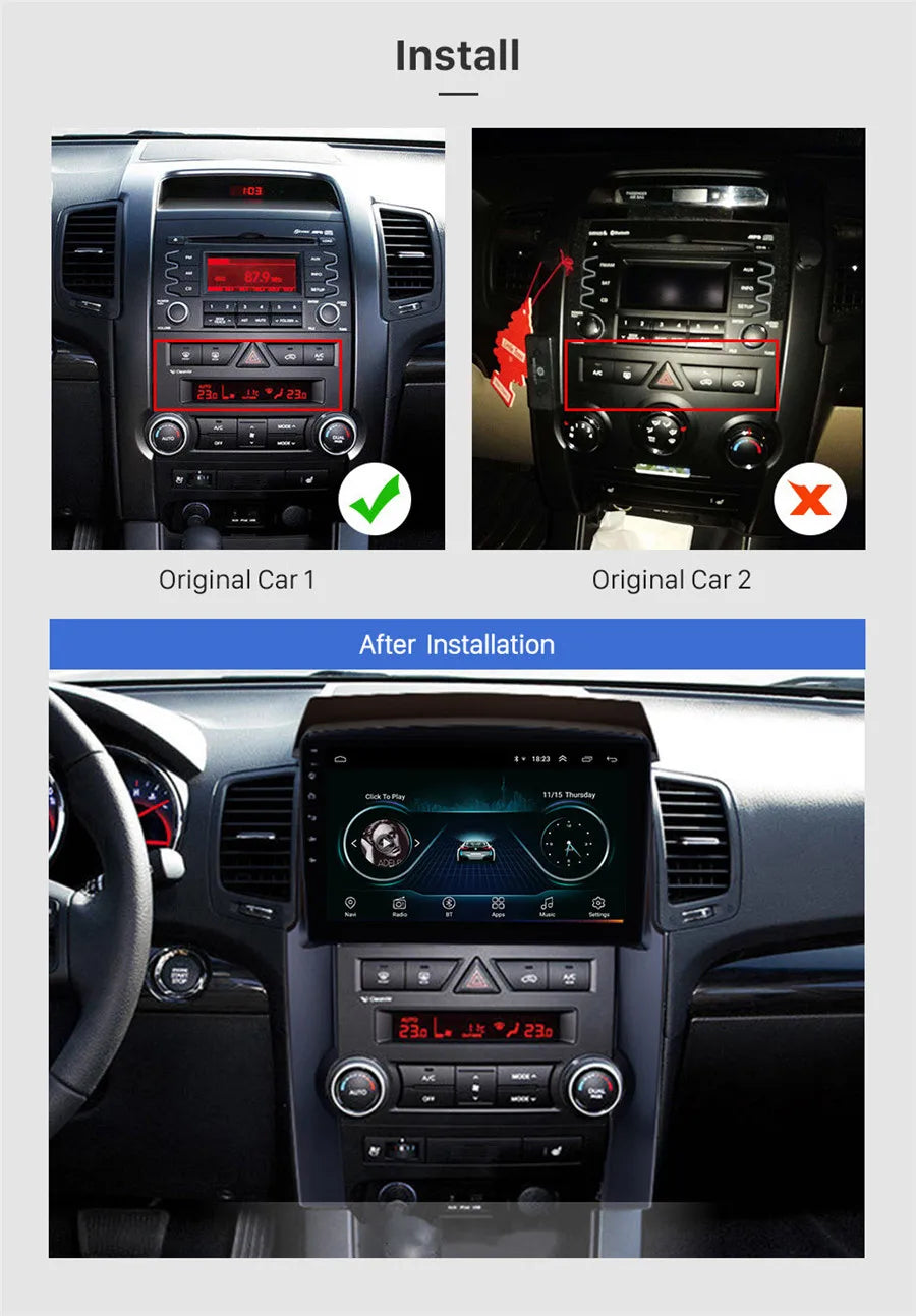 Android 9.1 32GB Car Stereo GPS Radio Navigation w For Kia Sorento 2009-2012