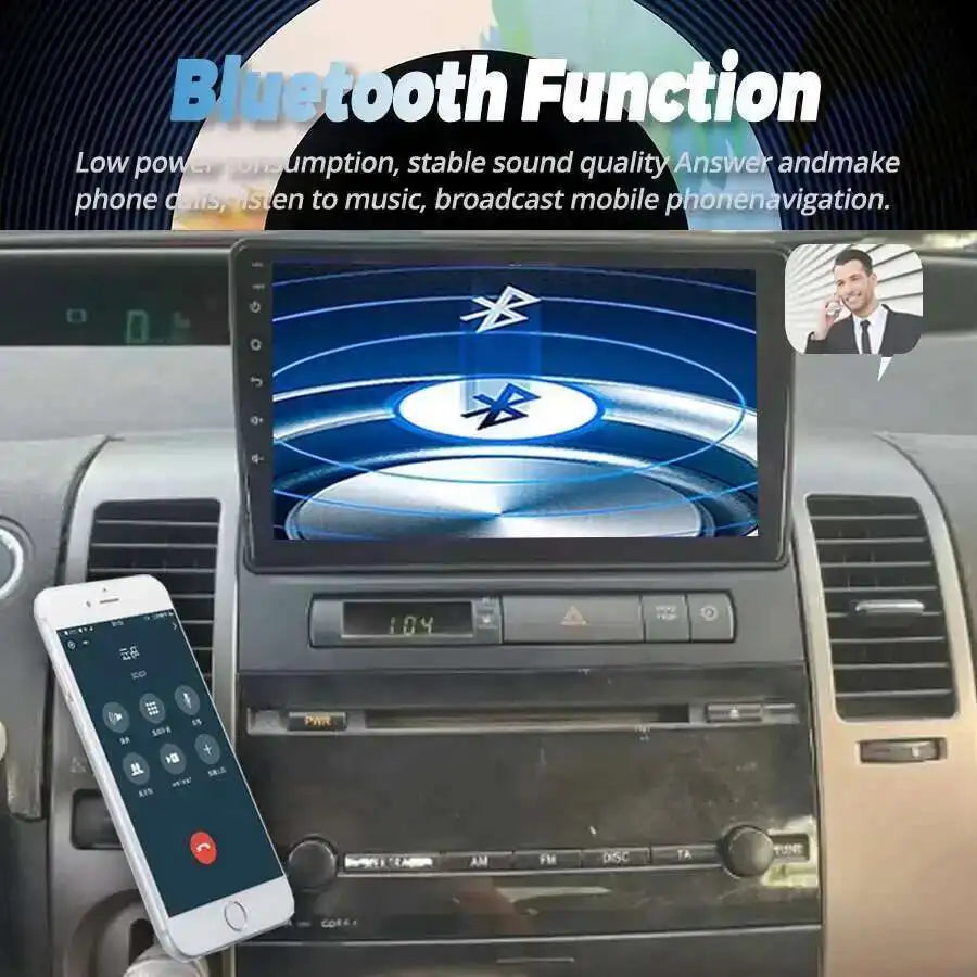Android 15 Car Radio Stereo 9inch AI Voice CarPlay For Toyota Prius 2006 GPS Navigation Mu