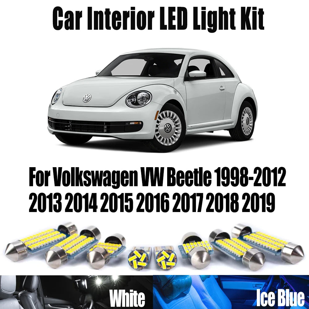 LED Interior Light Kit for Volkswagen VW Beetle 1998-2015 - Canbus Dome Map Door Trunk Bulbs | AUTOKITSHOP
