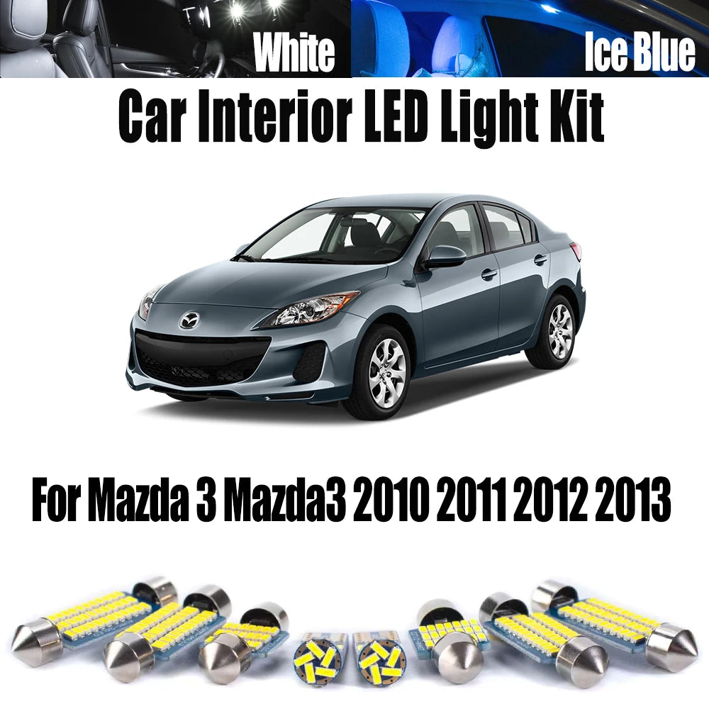 11-Piece LED Interior Light Kit for Mazda 3 Mazda3 - Canbus Error-Free Bulbs | AUTOKITSHOP