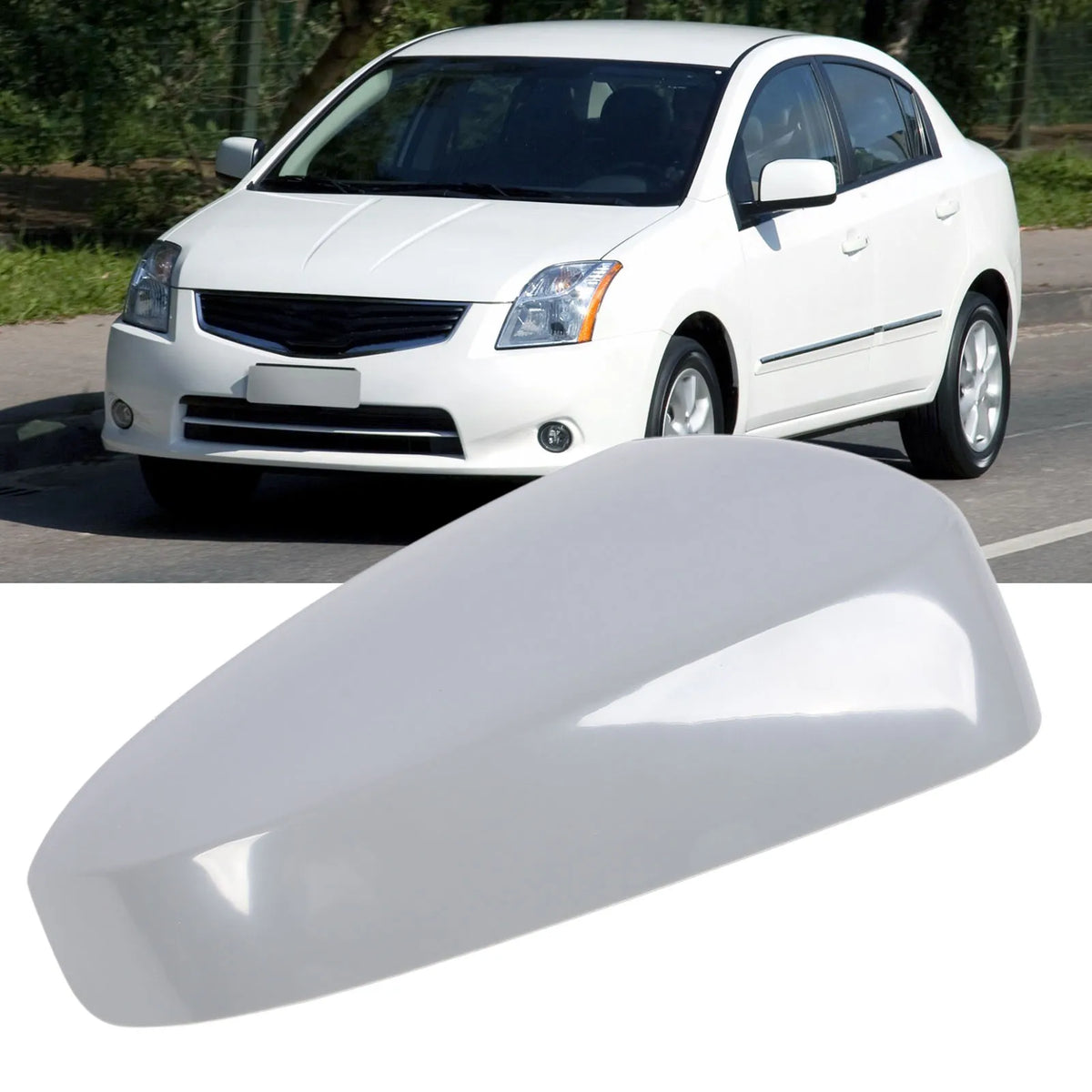 Car Rearview Side Mirror Cap Protective Anti Scratch Easy Installation Primed Door Mirror Cap fo - Automotive LED Light