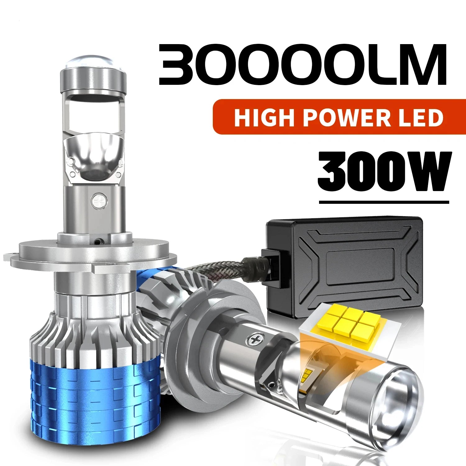 H4 H7 LED Projector Lens H8 H9 H11 9005 9006 HB3 HB4 Car Headlight Bulb Canbus Lamp 6000K