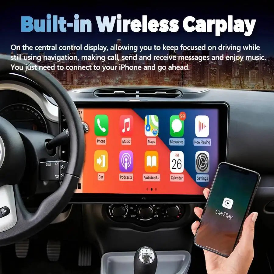 Car Multimedia Video Player Stereo DSP Navigation Stereo Carplay Bluetooth Android 15 Auto
