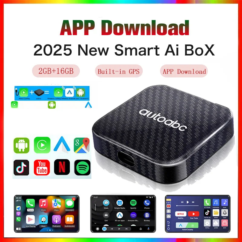 Wireless Carplay Android Auto Smart Mini AI Box For Netflix Youtube Toyota VW Mazda Hyunda | AUTOKITSHOP