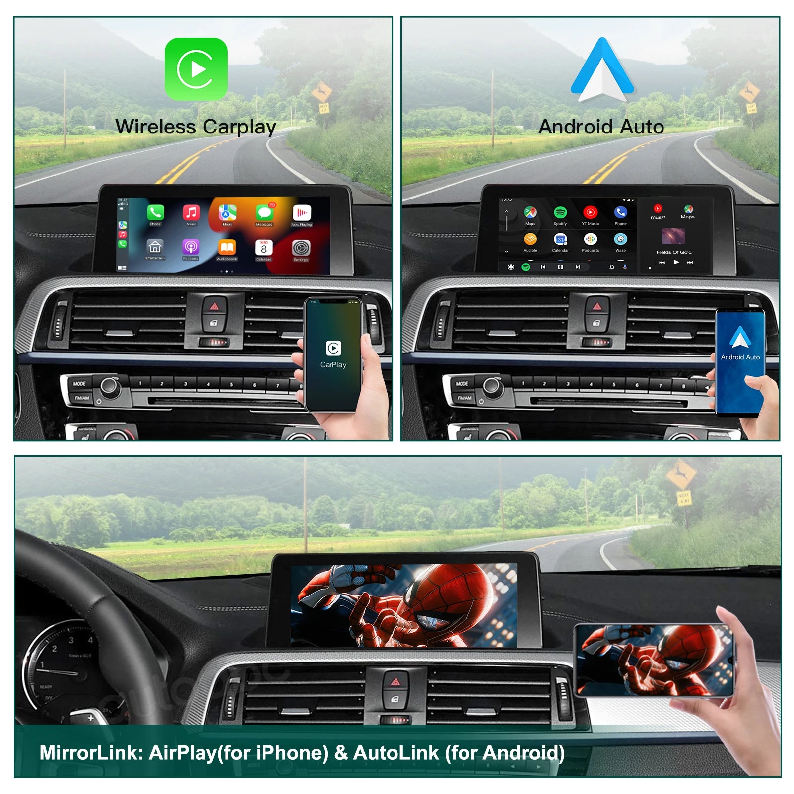 Wireless CarPlay Android AutoFor BMW X1 X3 X5 F16 F86 G01 G03 EVO ID5/ID6 2017-2019 with I | AUTOKITSHOP