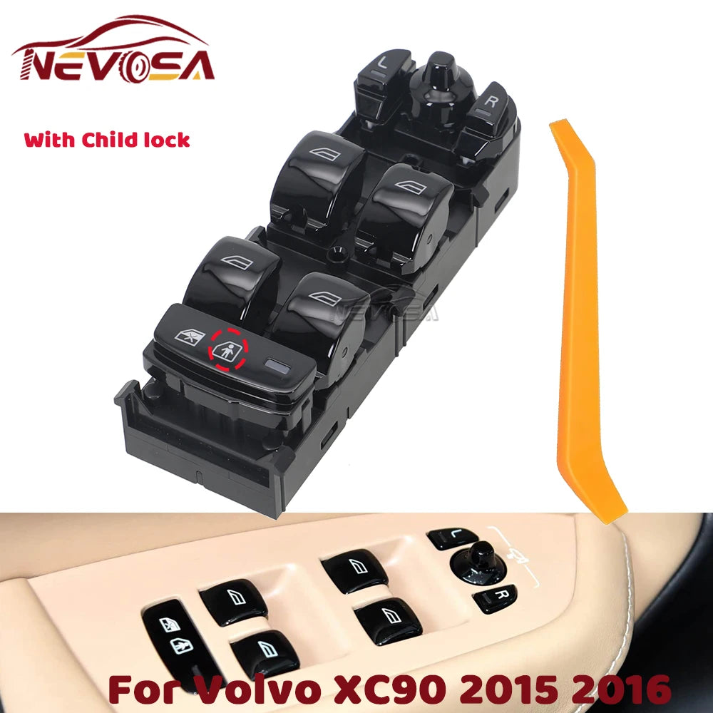 Electric Power Window Switch For Volvo V90 XC90 S90 2015 2016 2017-2020 T6 T5 Fr for Volvo XC90 S90 V90 2017-2020 - Auto