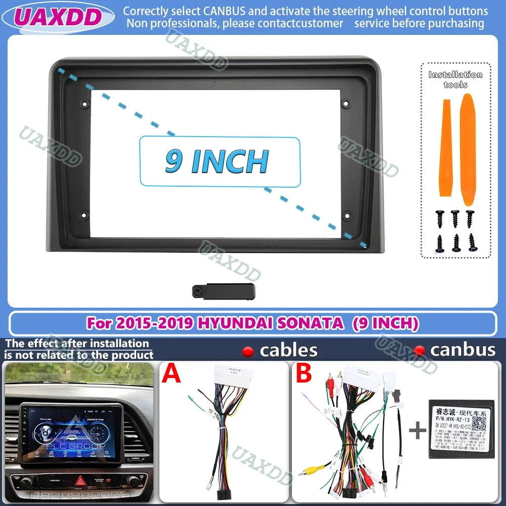 For 2018 Hyundai sonata 9inch DVD MP3 radio android stereo frame panel fascia dashboard au