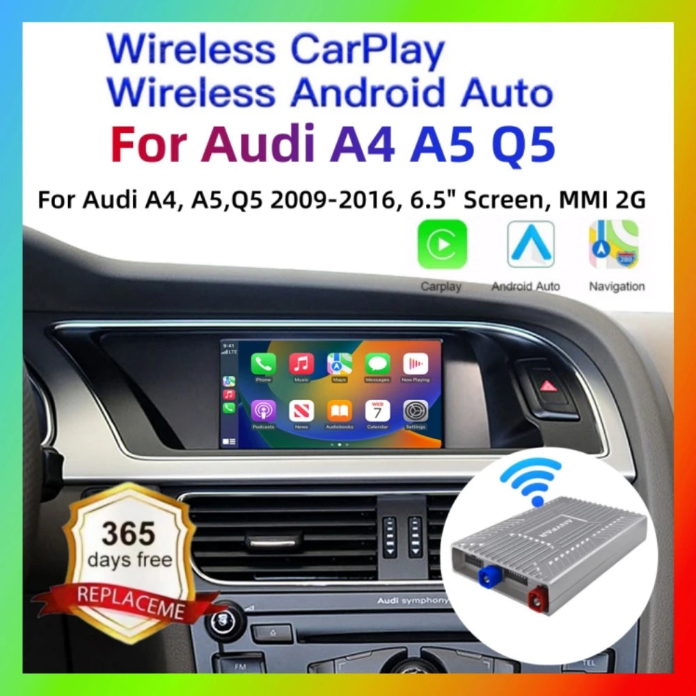 OEM Screen Upgrade Decoder Box for Audi A4, A5,Q5 2009-2016, 6.5" Screen, MMI 2G with CarP | AUTOKITSHOP