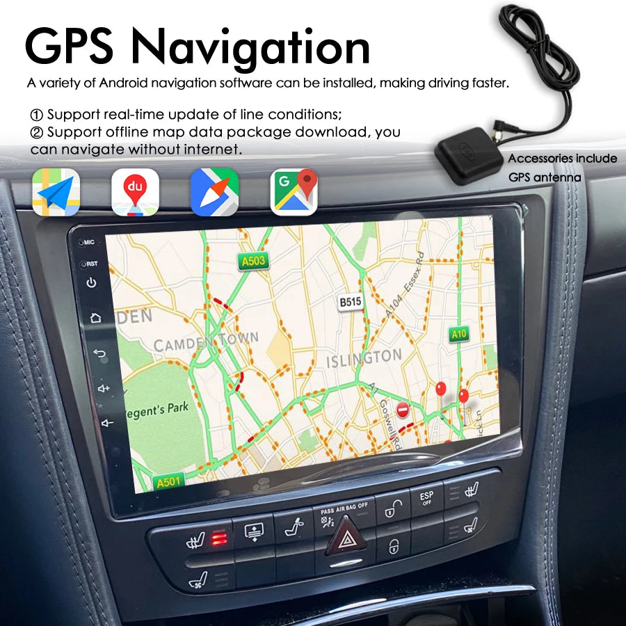 Android 14 For Mercedes Benz E Class W211 CLS E230 E260 C219 E240 E200 Car Radio Stereo Mu | AUTOKITSHOP