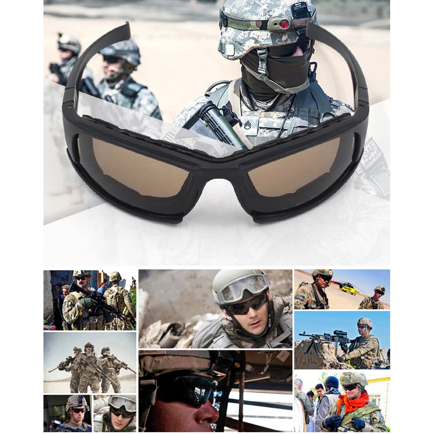 1Set Cycling Glasses CS Tactical Protection Motorcycle Windshields/For X7 Polarization Set