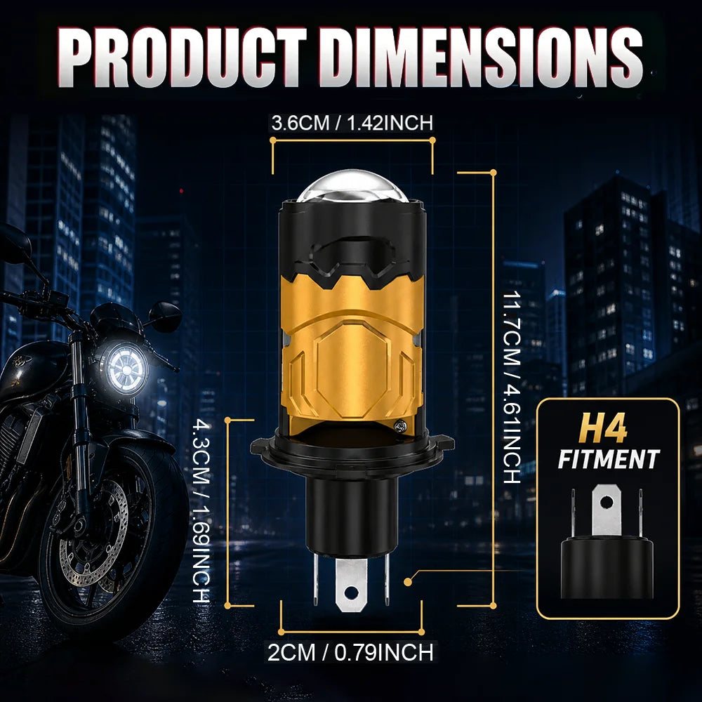 LED Headlight Bulb Projector New H4/9003/HB2 Canbus Super Bright LED 6800W 9800000LM 6000K