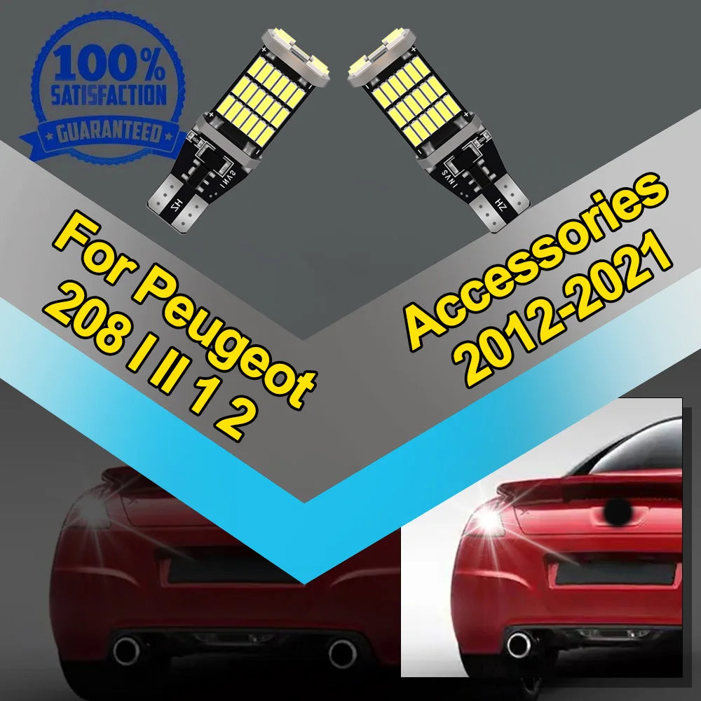 Car LED Reverse Light For Peugeot 208 I II 1 2 Accessories 2012 2013 2014 2015 2016 2017 2