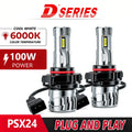 PSX24 PSX26 LED Canbus Fog Light Bulbs P13W H16 12V Car Driving Running Lamp for Audi VW B