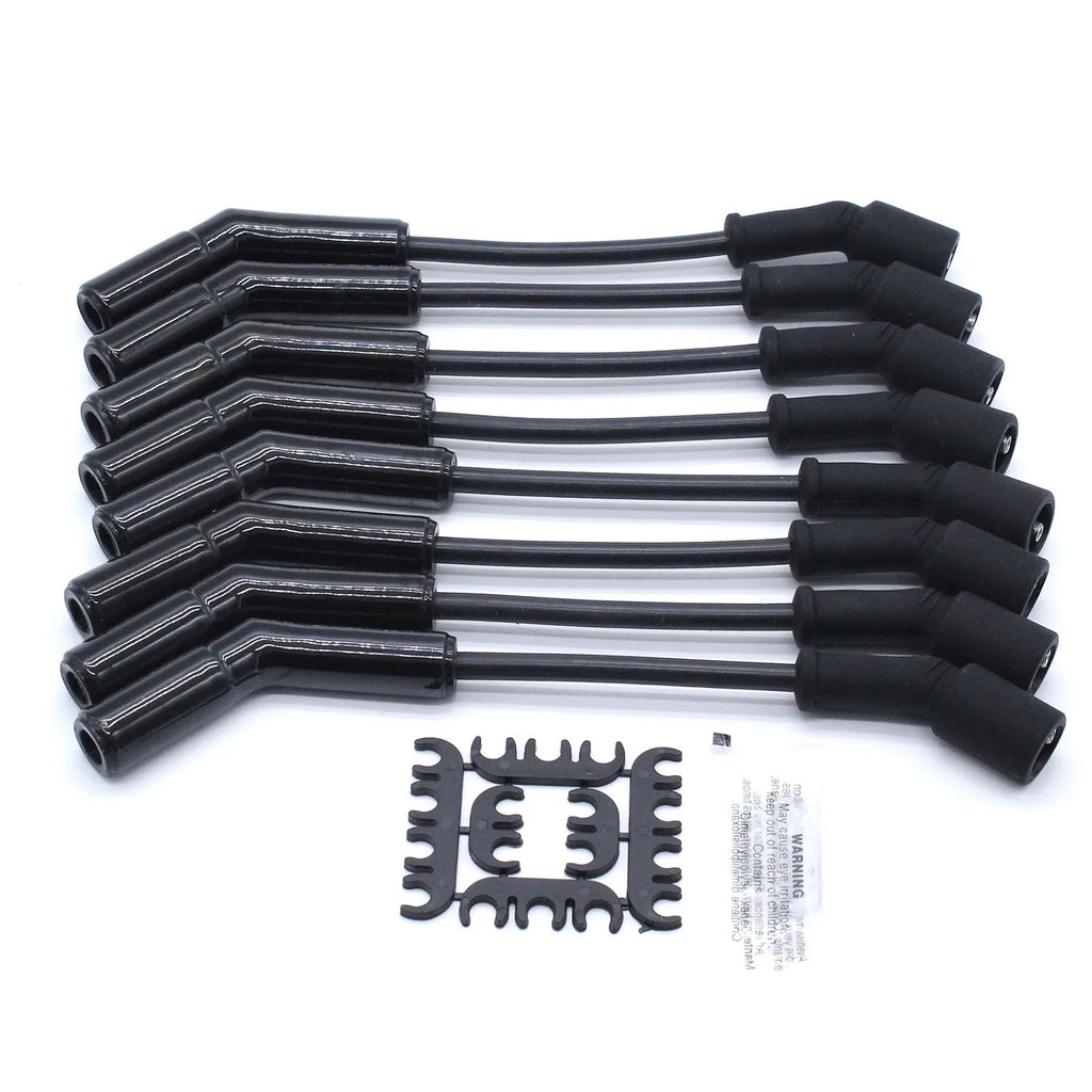 Plug Wire Set 9070CK Extreme 9000 Ceramic 8mm Blk 135° M4632813 fits for 2005-2011 GM LS C