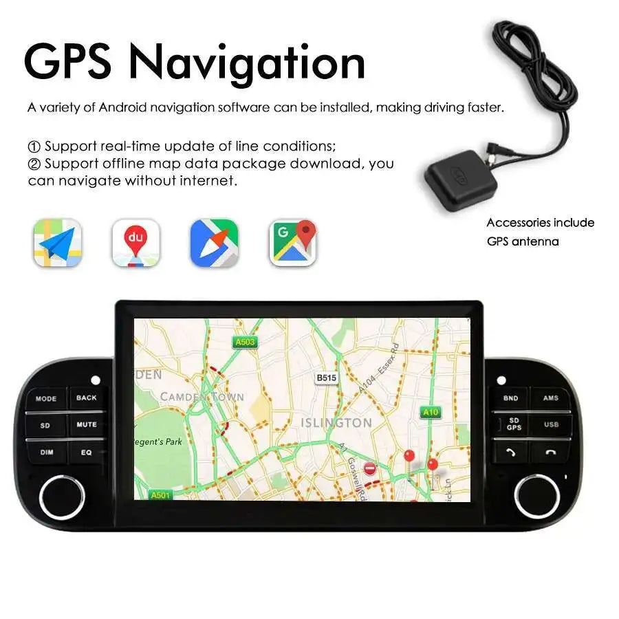 Android 15 CAR DVD Player For FIAT PANDA 2013-2020 Android Screen 2din Raido Stereo AutoAu