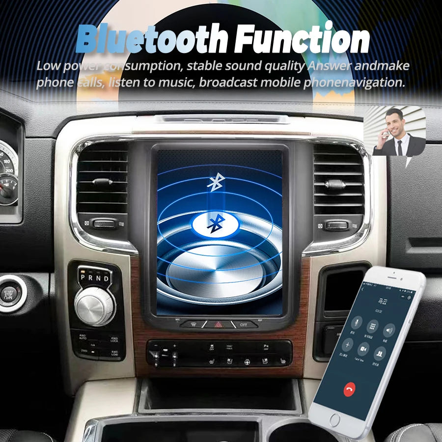 For Dodge RAM 1500 2011-2017 Android 13 IPS Screen 128GB Car Radio Multimedia Stereo Video | AUTOKITSHOP